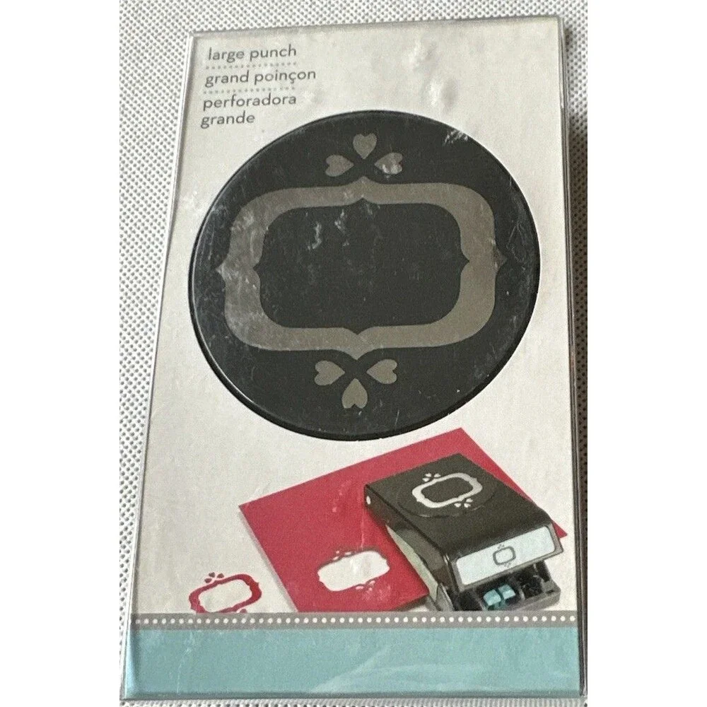 EK Success RECTANGLE FLOURISH HEART FRAME Large Punch 54-30087